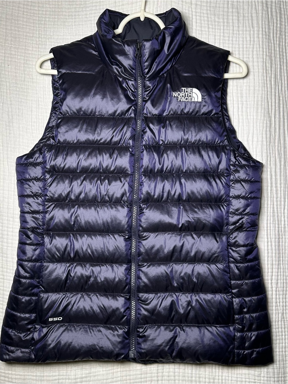 The North Face Aconcagua 550 Goose Down Puffer Vest Full Zip Women’s-M-Metallic